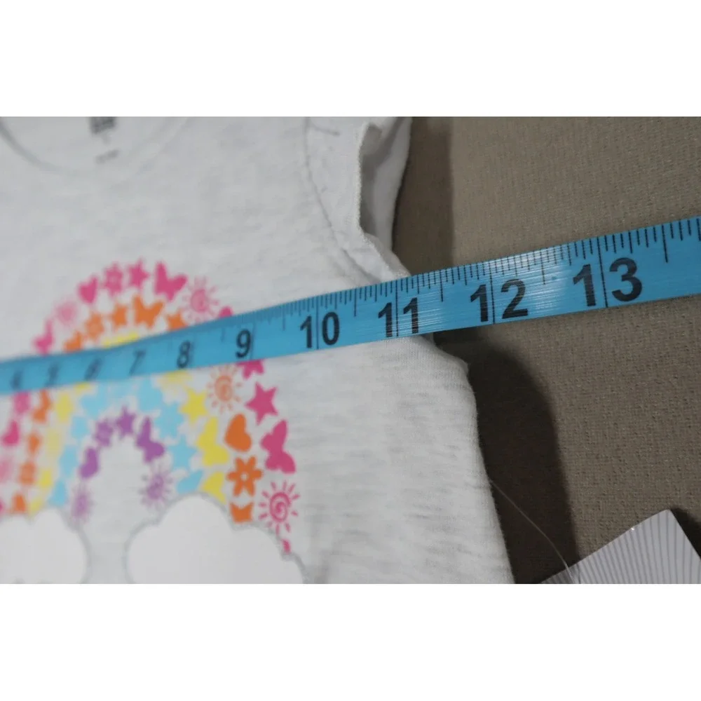 Kids Headquarters Girls Flutter Sleeve Rainbow T-shirt‎ and French Terry Shorts